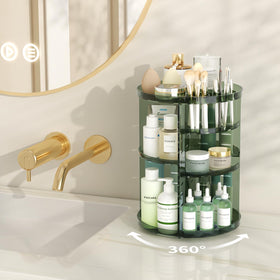 Jiavarry Rotating Makeup Organizer with adjustable layers
