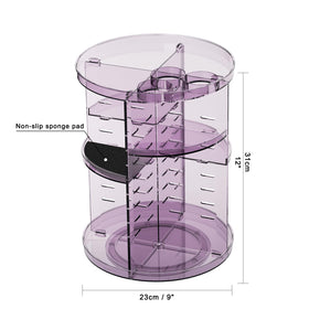 Jiavarry Rotating Makeup Organizer with cosmetics displayed