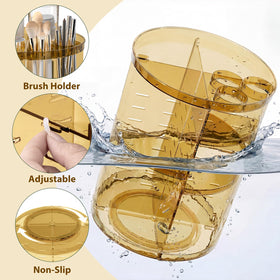 Jiavarry Rotating Makeup Organizer with cosmetics displayed