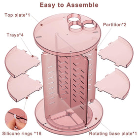 Jiavarry Rotating Makeup Organizer with perfume tray