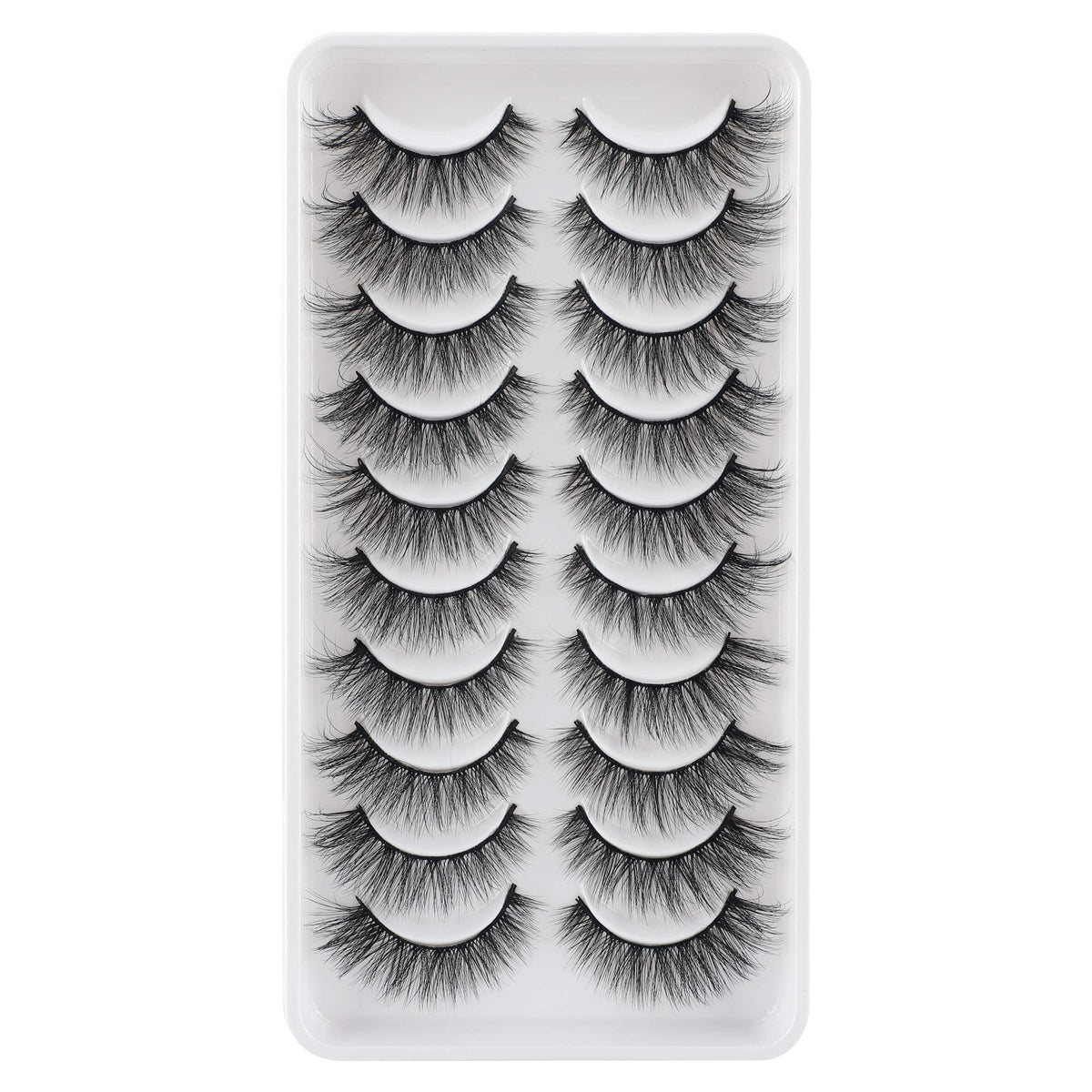 JIMIRE Cat-Eye Fake Eyelashes displayed in a row
