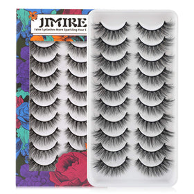 JIMIRE Cat-Eye Fake Eyelashes front view with packaging
