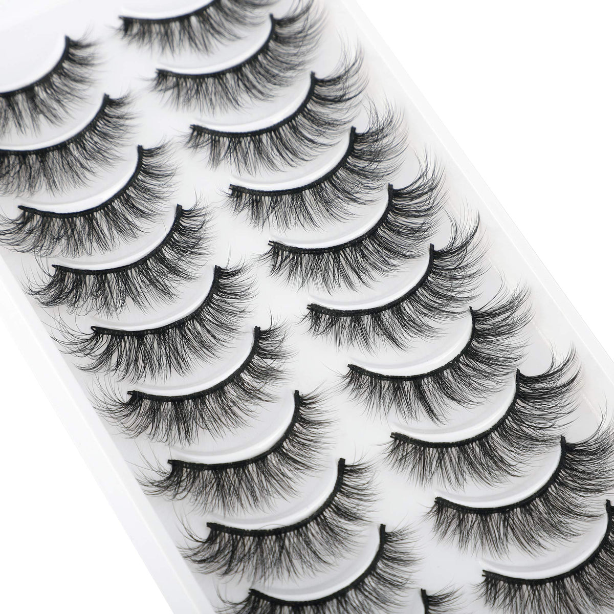 JIMIRE Cat-Eye Fake Eyelashes in a beauty setup