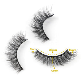 JIMIRE Cat-Eye Fake Eyelashes showing flexible band