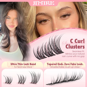 JIMIRE lash clusters displayed in packaging