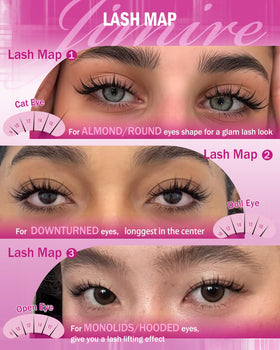 JIMIRE lash clusters in a compact travel package