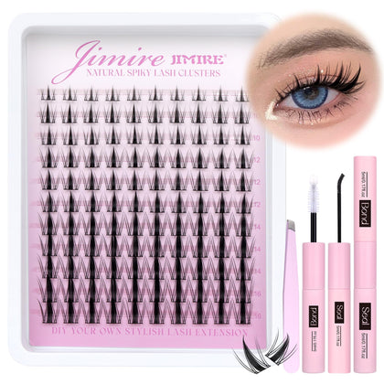 JIMIRE Lash Clusters Kit including 110 pieces and tools