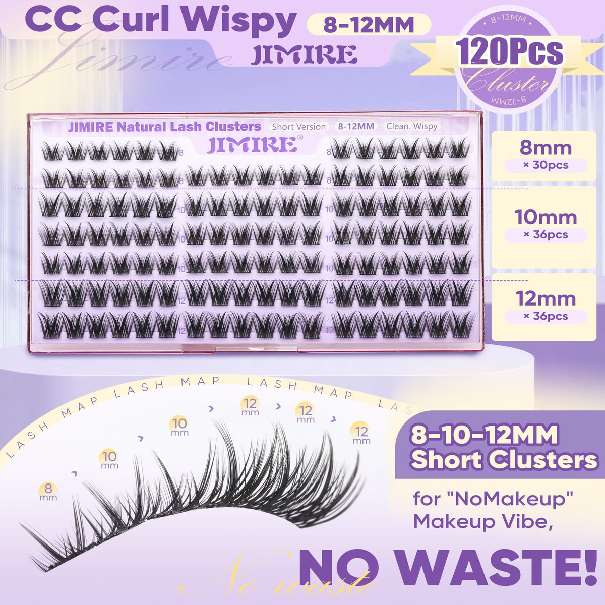 JIMIRE lash clusters soft cotton band detail