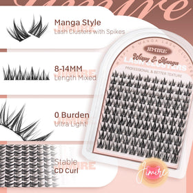JIMIRE Manga Lash Clusters close-up of individual lashes