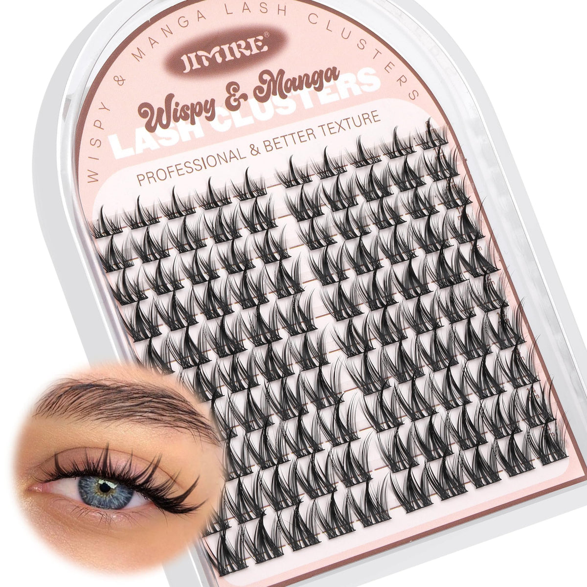 JIMIRE Manga Lash Clusters detailed view of lash band