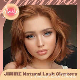 JIMIRE Manga Lash Clusters displayed with makeup tools
