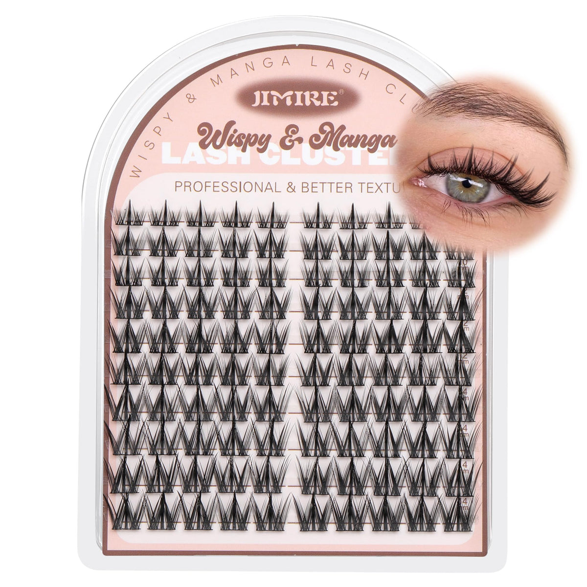 JIMIRE Manga Lash Clusters packaging front view