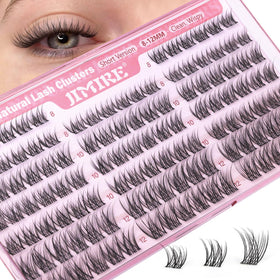 JIMIRE Natural Lash Clusters 8-12MM front view with clear band
