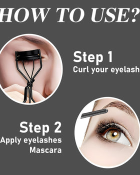Jiodama mascara with black fibers visible