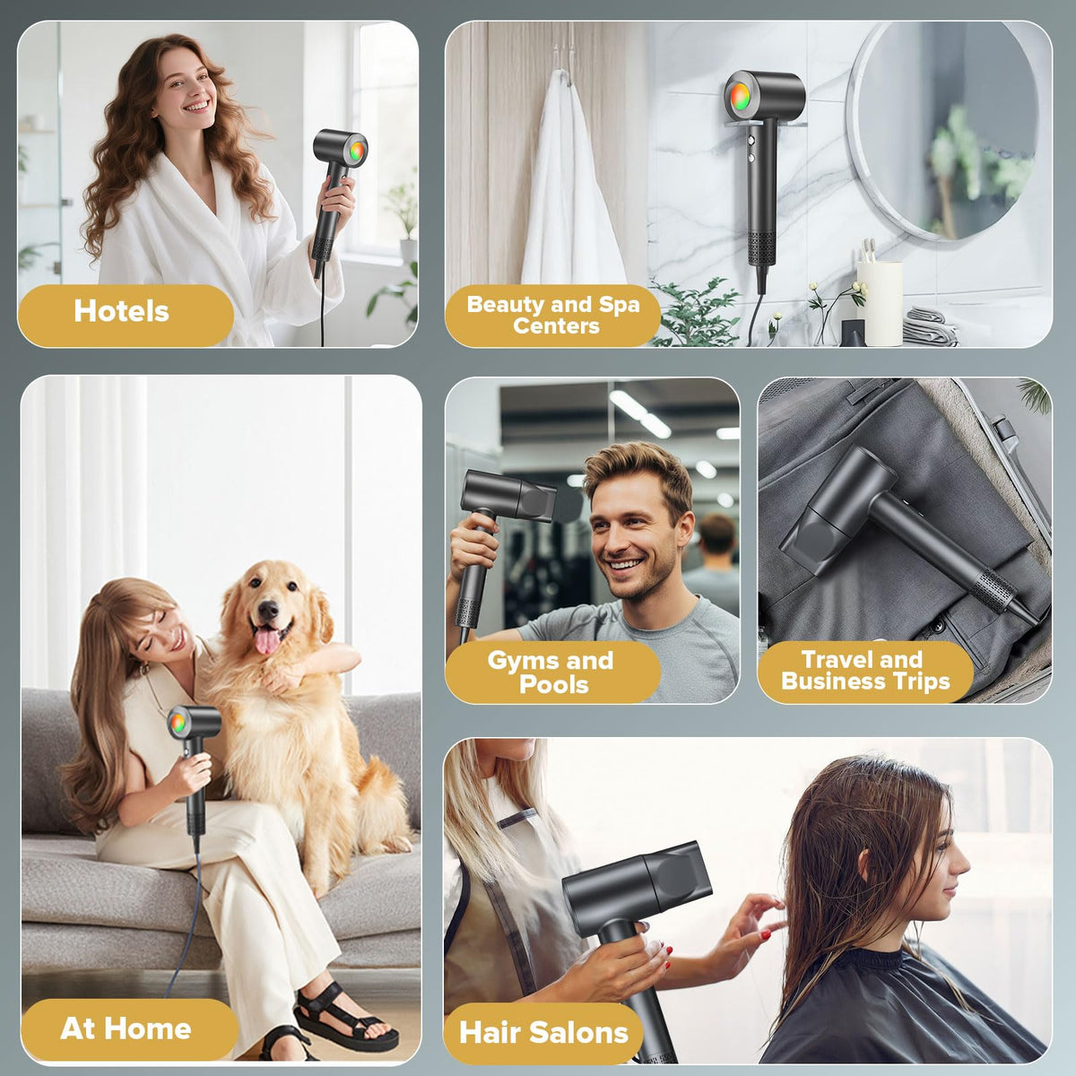 JITOOW Hair Dryer demonstrating quiet operation
