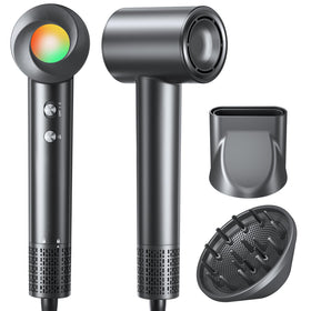 JITOOW Hair Dryer front view with diffuser and nozzle