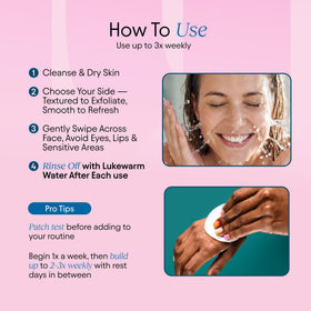 JIYU Cleansing Polish Pads on a bathroom counter