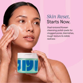 JIYU Cleansing Polish Pads showing the textured side