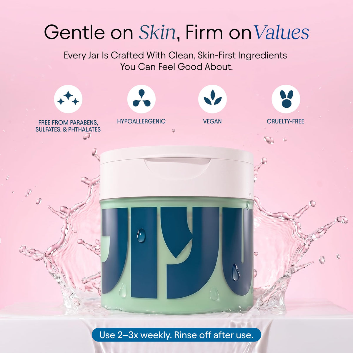 JIYU Cleansing Polish Pads with ingredients list