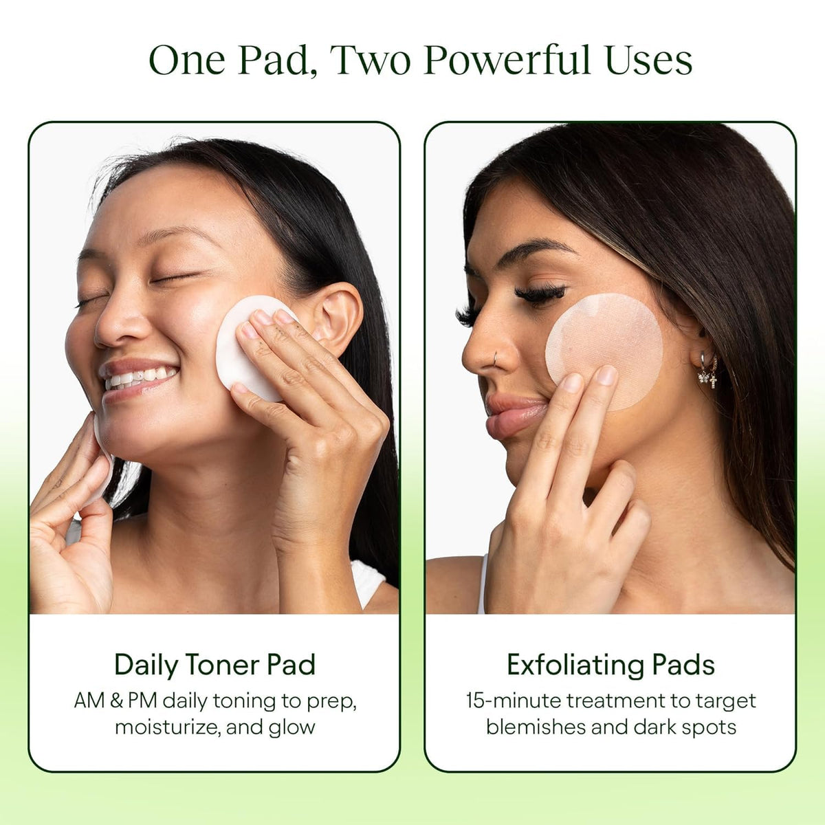 JIYU Toning Polish Pads application on skin