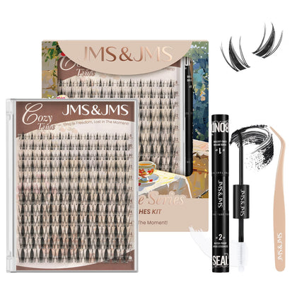 JMS&JMS Fairy Lash Clusters Kit with 144 pieces and accessories
