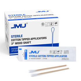 JMU Sterile Cotton Tipped Applicators 200 Count front view