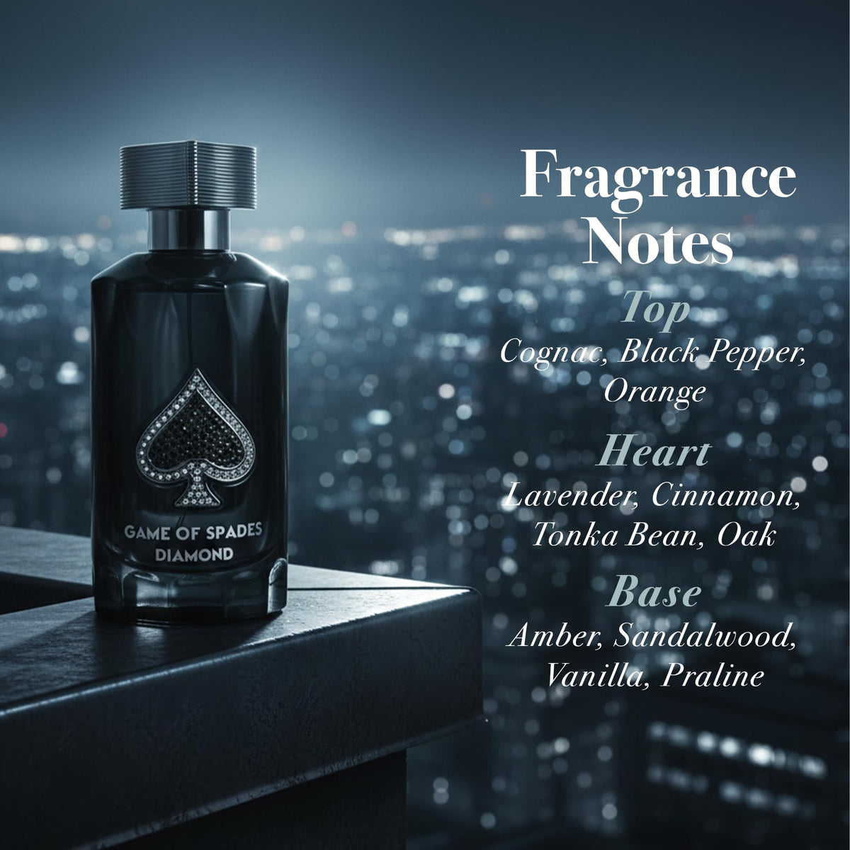 Jo Milano Game of Spades Diamond Parfum Spray 3.4 oz bottle with cap