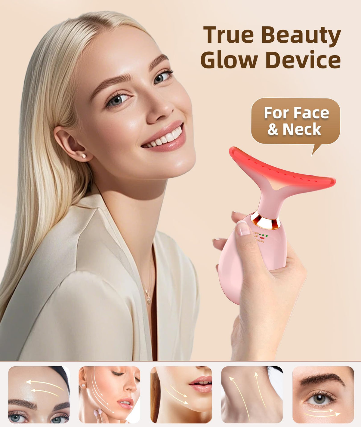 Jobazok Facial Massager demonstrating heat therapy feature