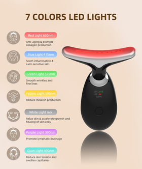 Jobazok Red Light Therapy Face Massager Tool in use on neck