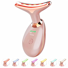 Jobazok Red Light Therapy Facial Massager front view in rose gold