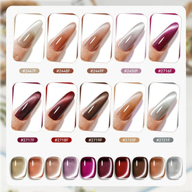 JODSONE Cat Eye Gel Nail Polish in purple shade with shimmer