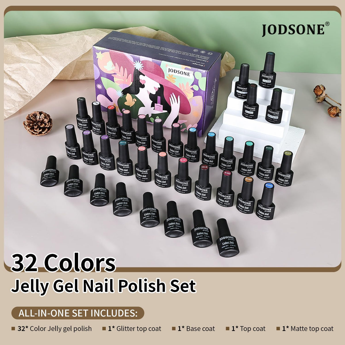 JODSONE functional gels included in the nail polish kit