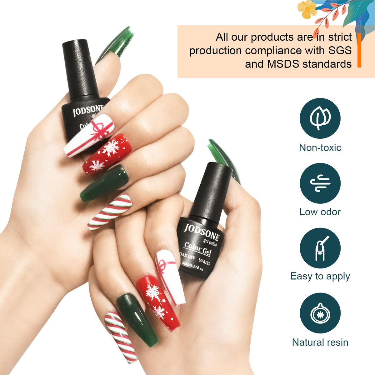 JODSONE gel nail polish applied on nails