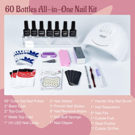 JODSONE Gel Nail Polish base and top coat bottles