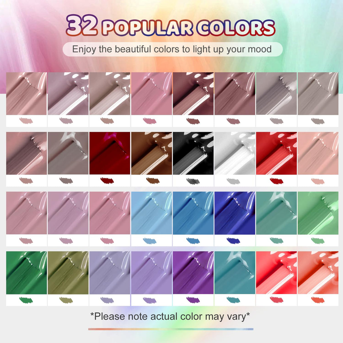 JODSONE gel nail polish bottles showcasing vibrant shades