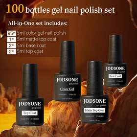 JODSONE Gel Nail Polish bottles with base and top coats