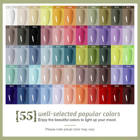 JODSONE gel nail polish bottles with base and top coats