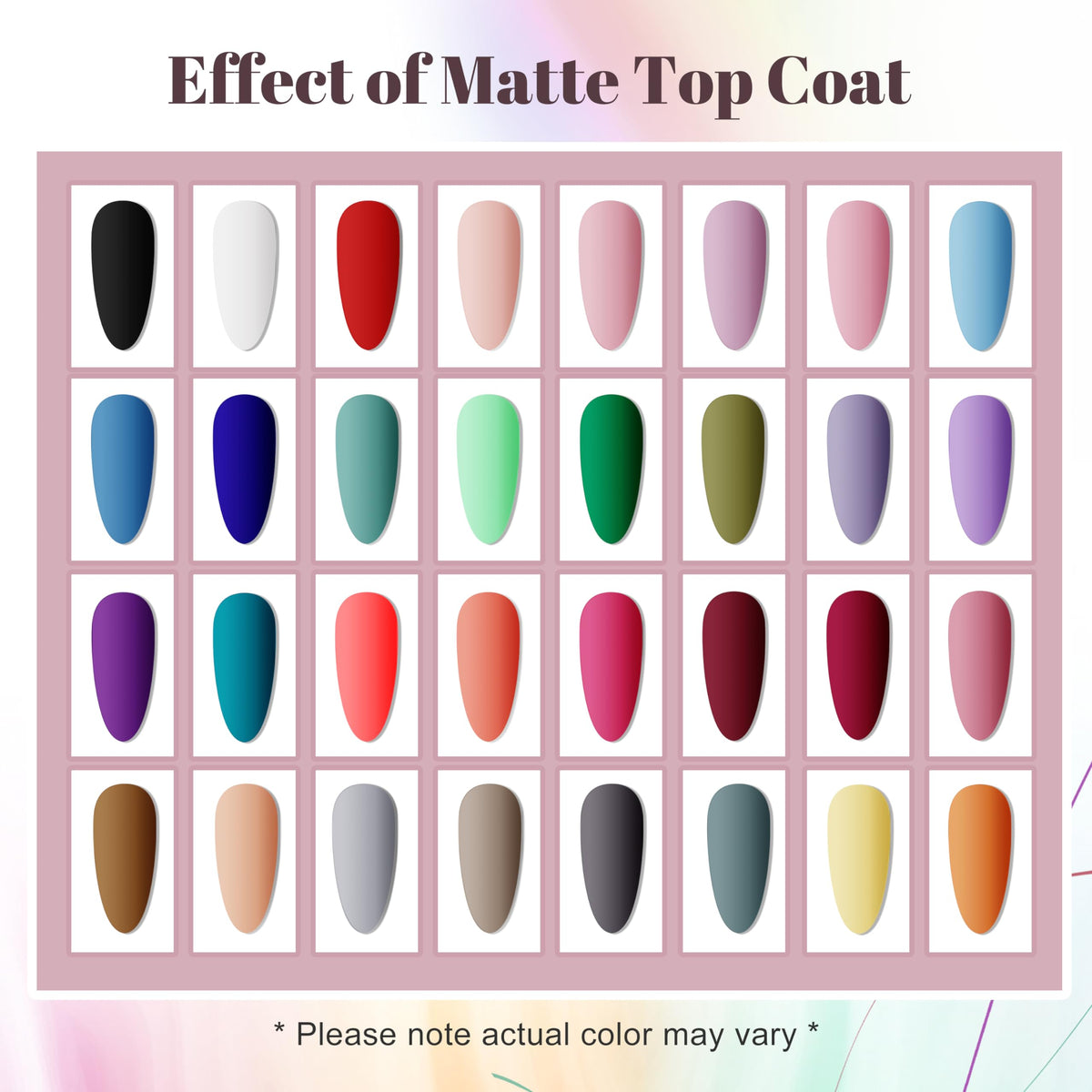 JODSONE gel nail polish display with vibrant colours