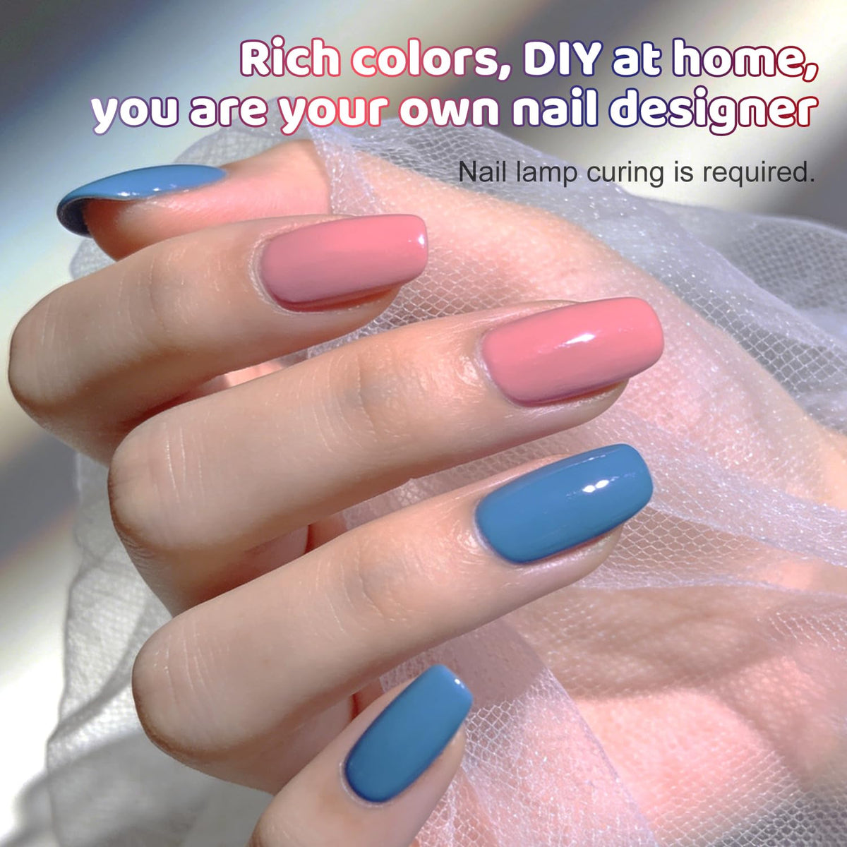 JODSONE gel nail polish in various colours on a nail art display