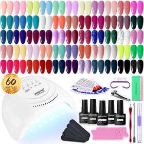 JODSONE Gel Nail Polish Kit 60 PCS with UV lamp and accessories