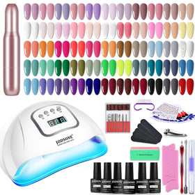 JODSONE Gel Nail Polish Kit 60 Pcs with UV light and nail drill