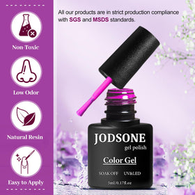 JODSONE gel nail polish kit displayed with manicure tools