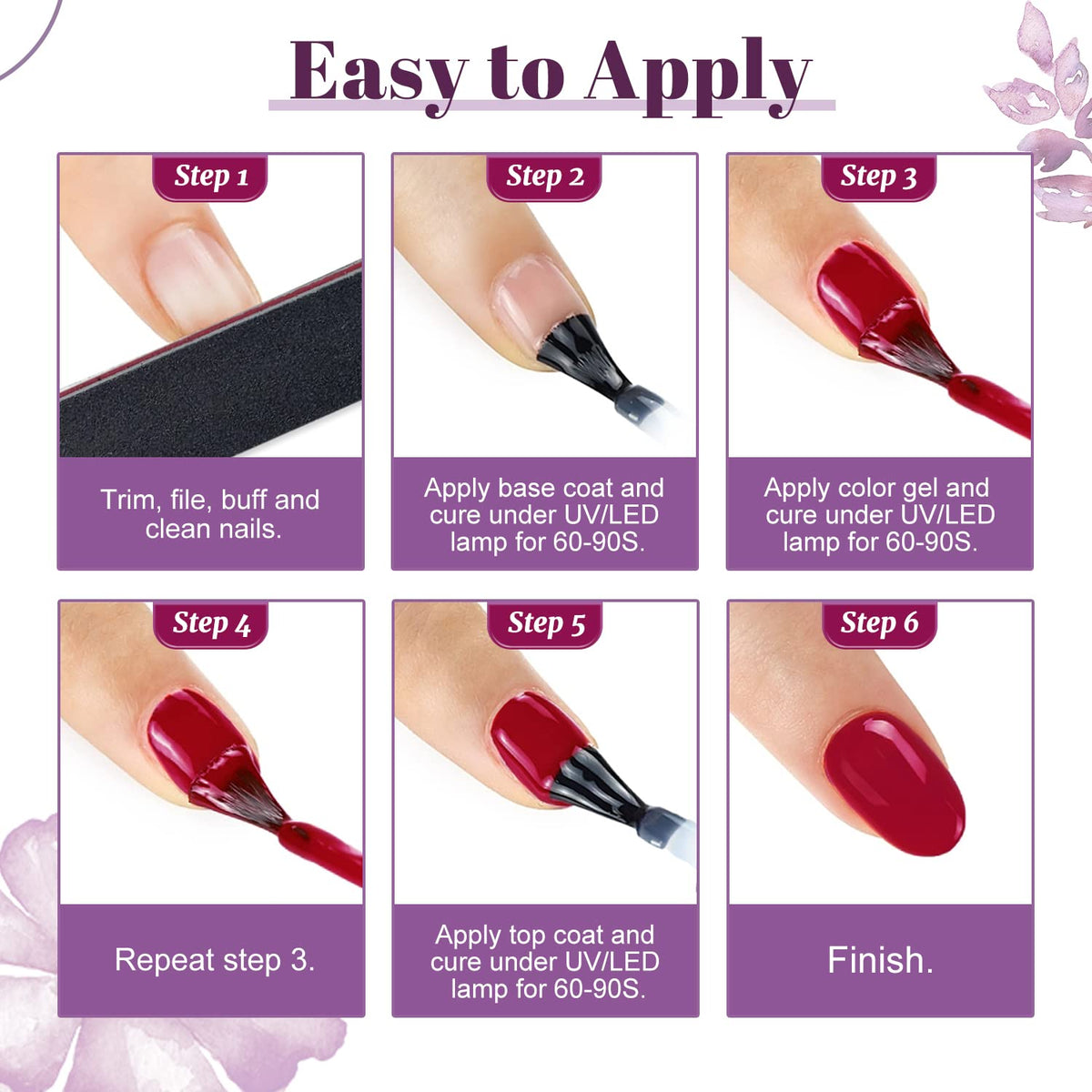 JODSONE gel nail polish kit showcasing vibrant colours