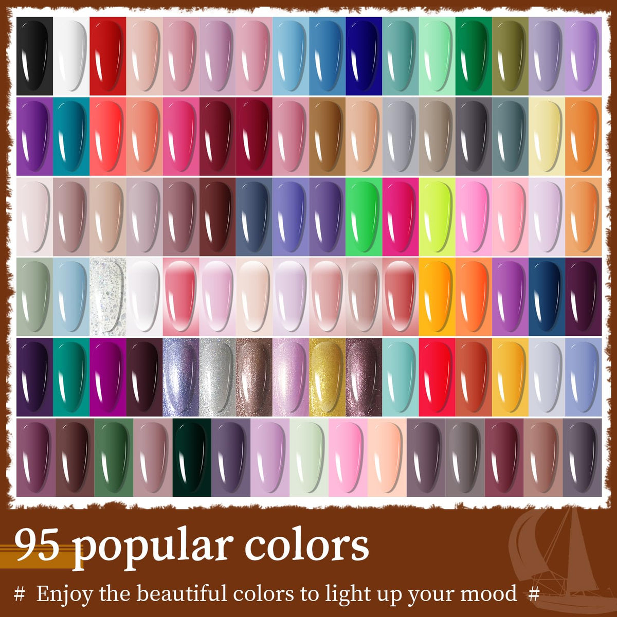 JODSONE Gel Nail Polish Kit showing vibrant colour selection