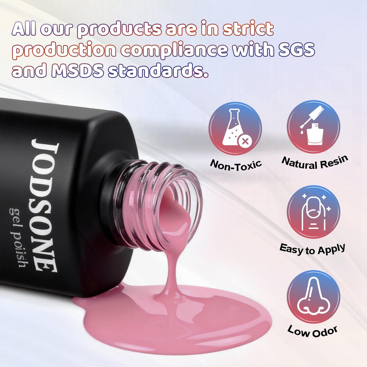 JODSONE gel nail polish kit with a matte finish top coat