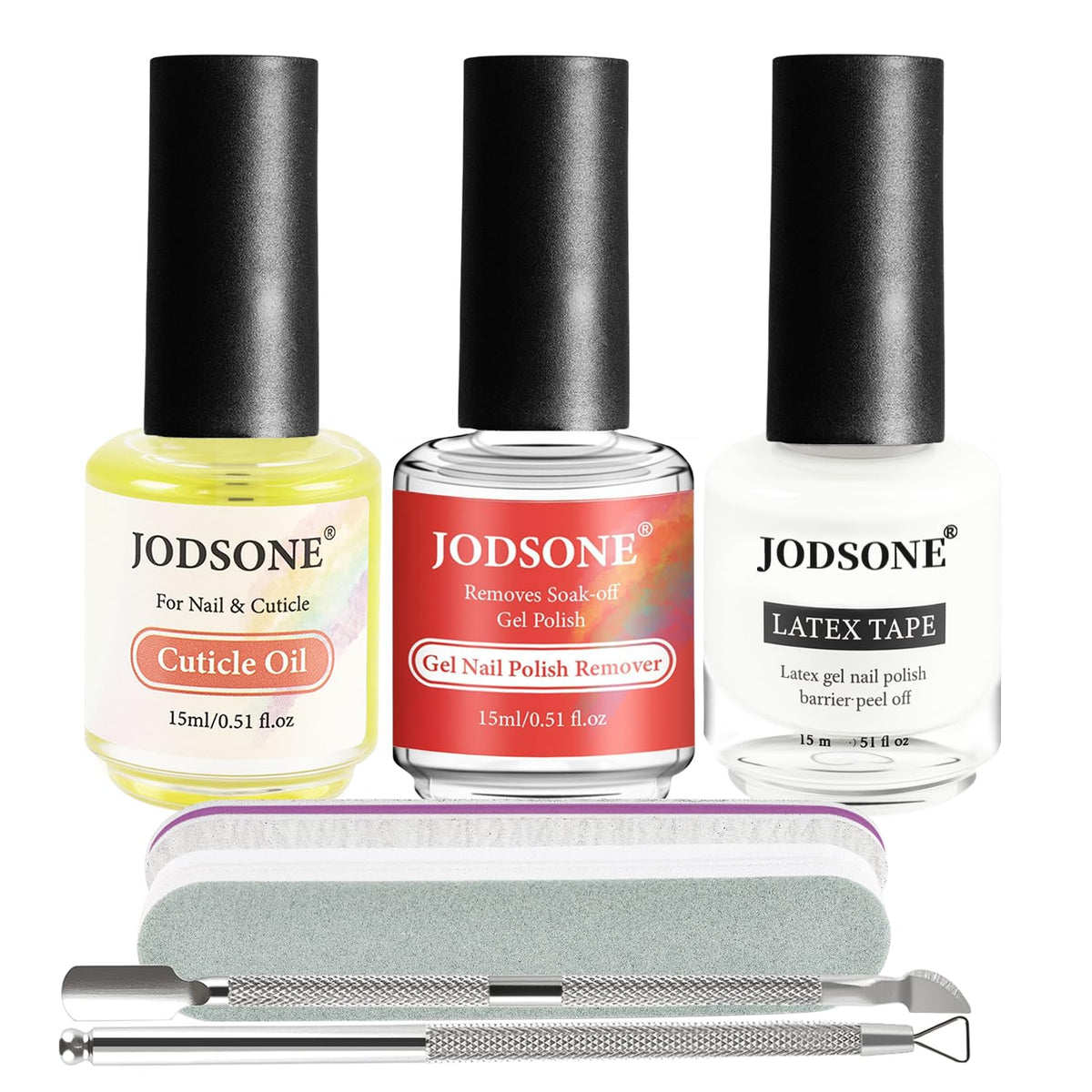 JODSONE Gel Nail Polish Remover Kit front view with tools