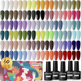 JODSONE Gel Nail Polish Set 60 PCS with colourful bottles