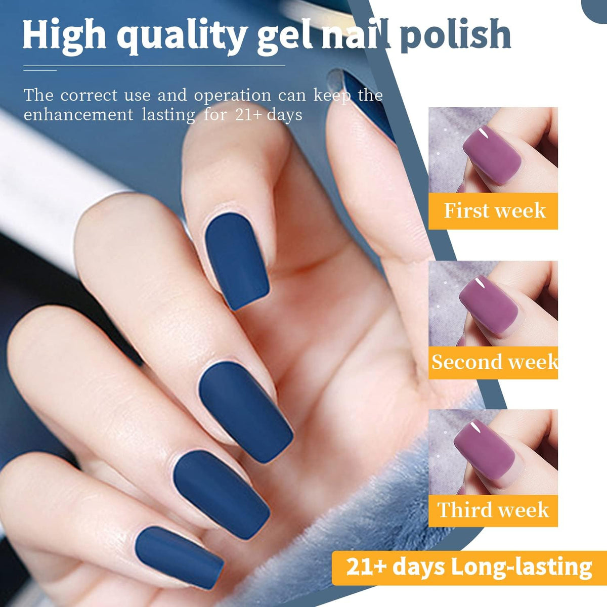 JODSONE Gel Nail Polish Set featuring application instructions