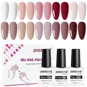 JODSONE Gel Nail Polish Set front view with 10 bottles