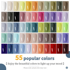 JODSONE Gel Nail Polish Set showing glossy and matte top coats
